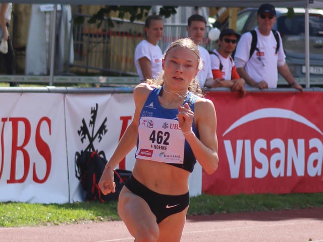Fabienne Hoenke ist U23-Schweizermeisterin über 200m. Foto: Stefan Hoenke